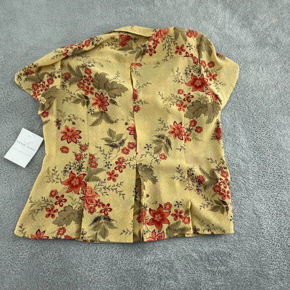 Emma James Womens Floral Short Sleeve Button-Up Blouse Size 14 NWT 5290 - Picture 1 of 8